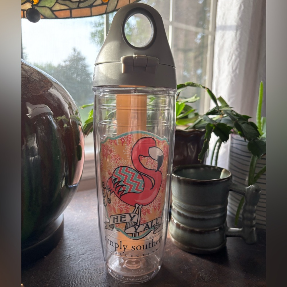 Simply Southern Flamingo Tumbler - Pink and Gray
